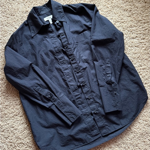 COS Elegant Black and Light Blue Shirts Quality Cotton Like New Condition US 4 - Picture 7 of 10